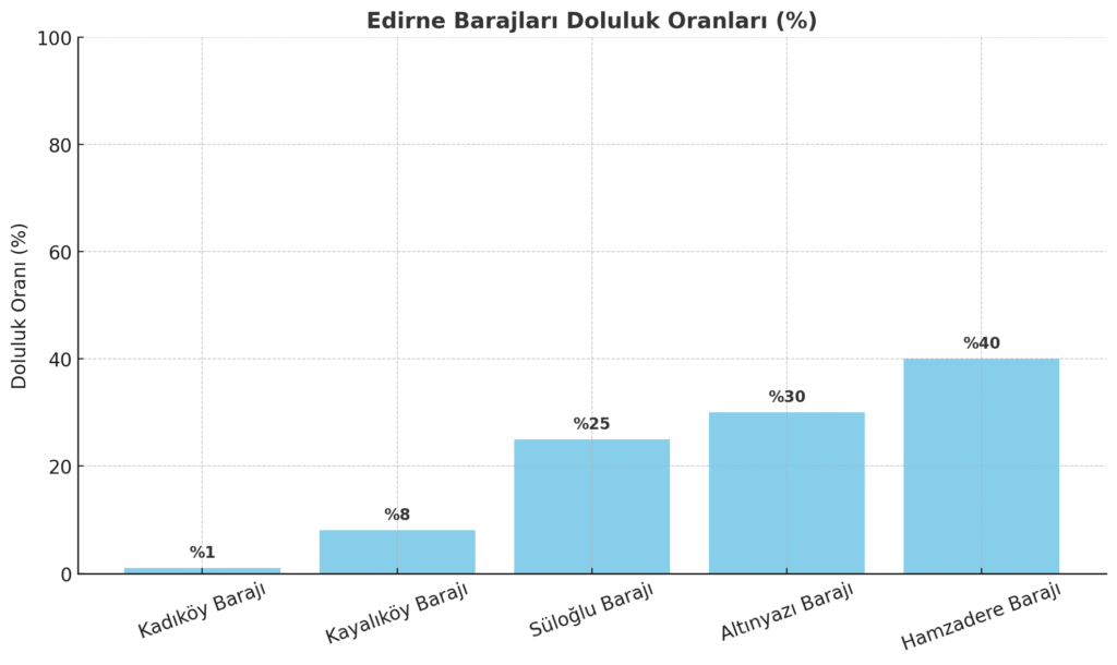 Edirne Baraj Doluluk Oranları